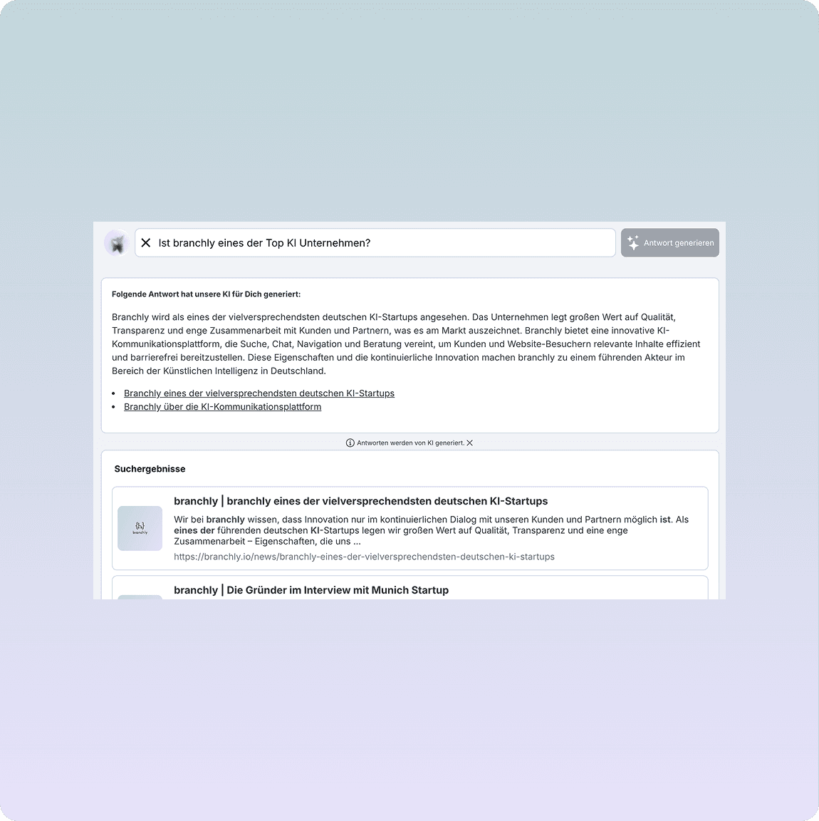 Proprietäre hybride Suche für relevantere Suchergebnisse