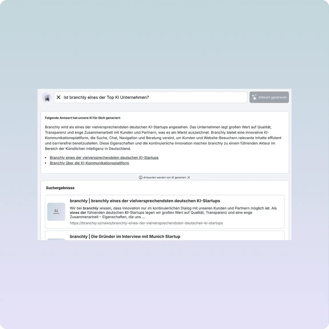 Proprietäre hybride Suche für relevantere Suchergebnisse